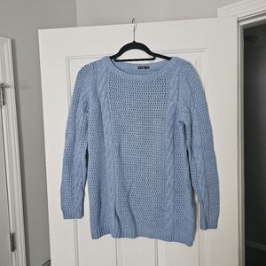 J. McLaughlin Blue Cable Knit Women's Sweater Size M
